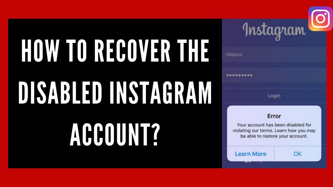 recover the disabled instagram account