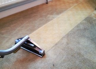 How to Clean Ketchup Stains from Carpets? Close-up of a stain being cleaned from a carpet