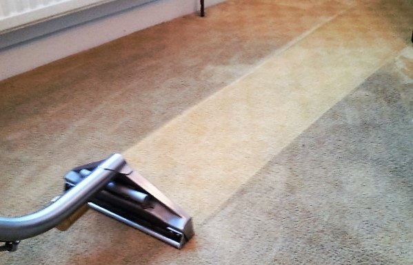 How to Clean Ketchup Stains from Carpets? Close-up of a stain being cleaned from a carpet