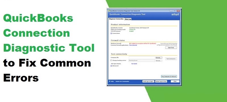 Errors Fixed With QuickBooks Connection Diagnostic Tool