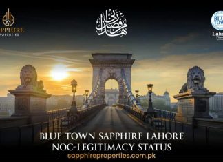 Blue Town Sapphire Lahore Payment Plan | Location Map Blue Town Sapphire