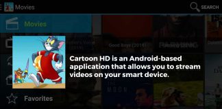 Cartoon HD APK | Download Latest Version 2023 Mobile streaming app icon displayed on a smartphone screen