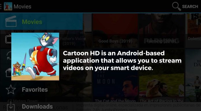 Cartoon HD APK | Download Latest Version 2023 Mobile streaming app icon displayed on a smartphone screen
