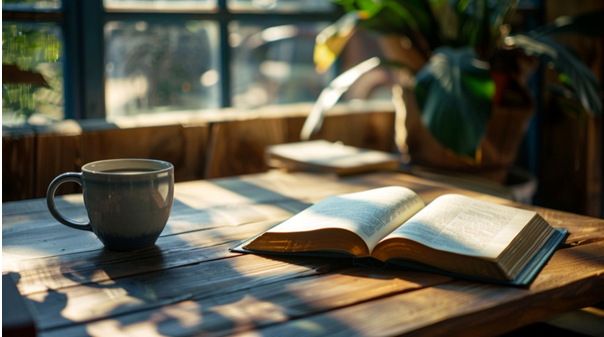Open historical manuscripts and research books on a desk