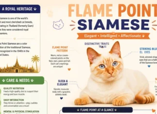 Flame Point Siamese Cats: Appearance, Personality, Color Genetics, Care Needs, Lifespan, Health, Rarity, and Cost in the U.S. Flame Point Siamese